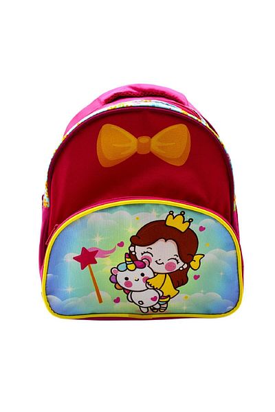 Sentor Princess and Unicorn Printed 3 Compartment Kindergarten Backpack