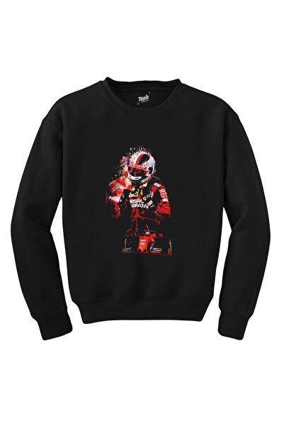 WAKHA سويت شيرت F1 تشارلز لوكلير فيراري أسود