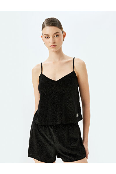 Koton Top de pijama cu bretele subțiri cu sclipici