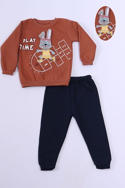 HÇM Boy's Tracksuit Set - Rabbit Pattern, Embossed, A41