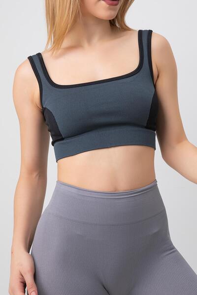 Doremi Seamless Ribbed Thick Strap Sports Bra
