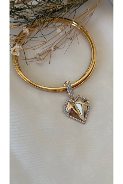 mibrillo Zirkon Taşlı Çelik Ajda Charmı Yada Kolye Ucu