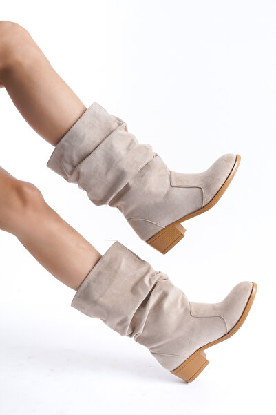 Moda Değirmeni Ten Süet Kadın Çizme BG1016-117-0001