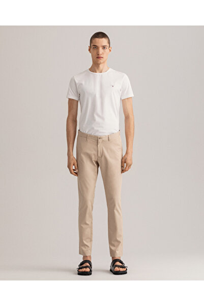 Gant Erkek Bej Slim Fit Hallden Pantolon