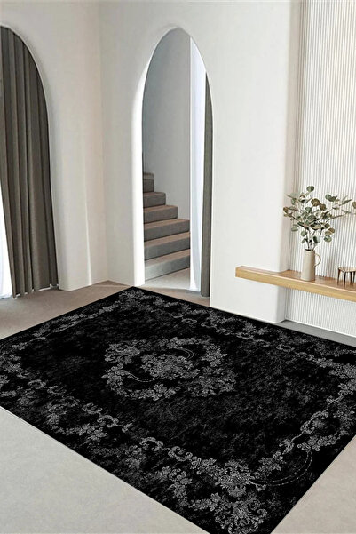 Viyana Home Dijital Kaymaz Taban Klasik Sade Desenli Yıkanabilir Yolluk Mutfa...