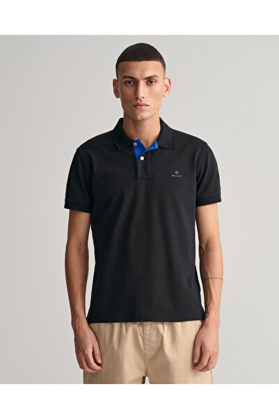 Gant Erkek Siyah Slim Fit Polo