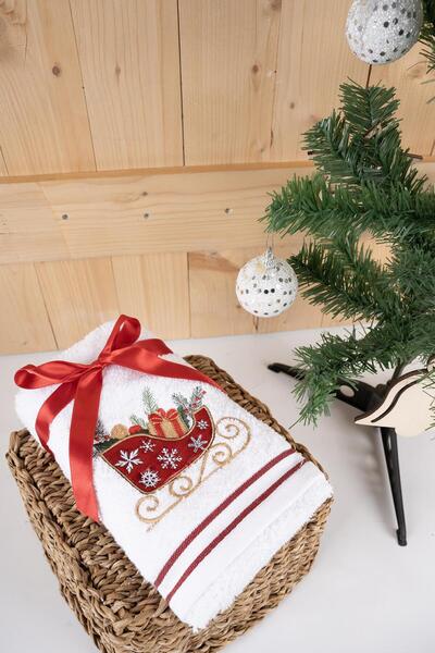 Baveno Set prosoape cadou 100% bumbac cu model brodat 40x70 cm - Baveno Home