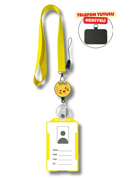 excarpin Set de trei suporturi pentru carduri Pikachu Concept Neck Rope Yoyo