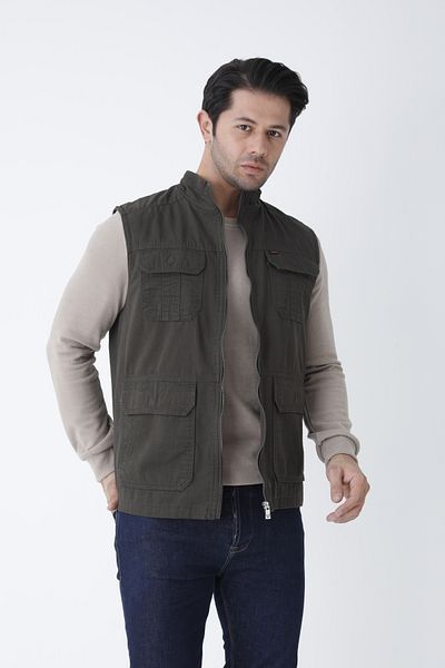 Cordial Men's Seasonal Vest 100% Cotton Lined Six Pockets