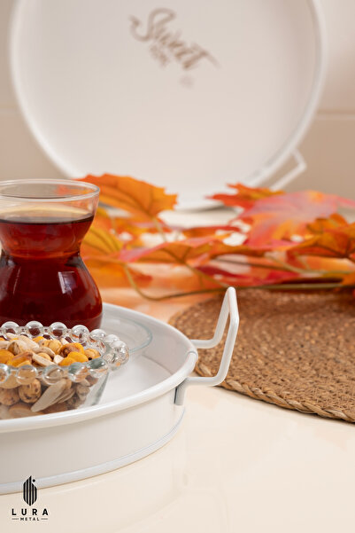 Skygo Set of 6 Metal Presentation Trays with White "Sweet Home" Print - 25 cm Elegant Presentations