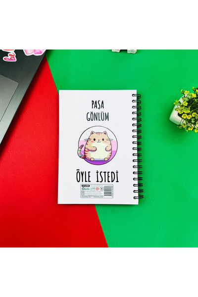 hediyeofisi Pasha Gönlüm so Wished Designed Spiral Notebook