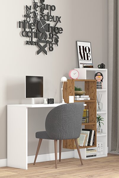 dekoronya Plus Kitaplıklı Çalışma Masası