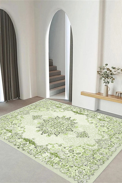 Viyana Home Dijital Kaymaz Taban Klasik İran Desenli Yıkanabilir Yolluk Mutfa...