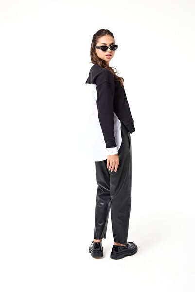 Evermade Bisiklet Yaka Poplin Detaylı Sweatshirt