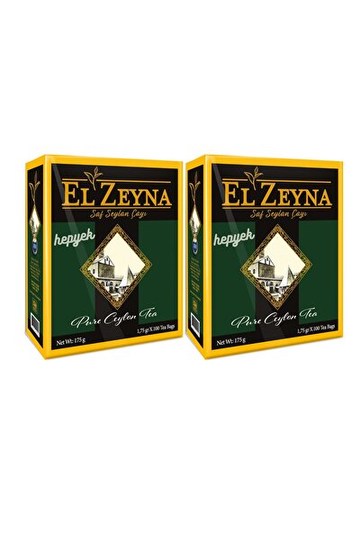 El Zeyna Sallama Bardak Poşet Seylan Çay 100'lü X 2 paket