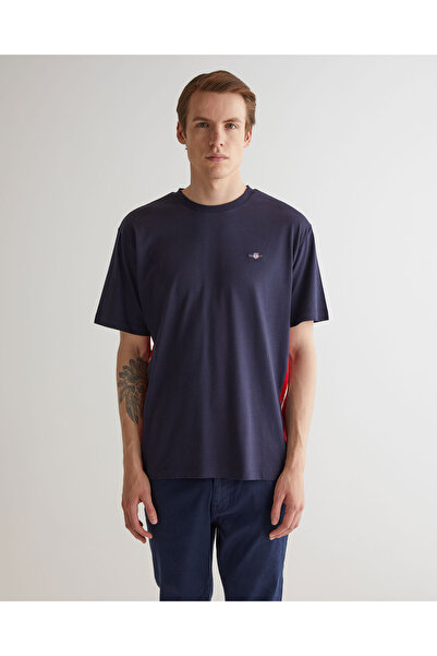 Gant Erkek Lacivert Regular Fit Bisiklet Yaka T-shirt