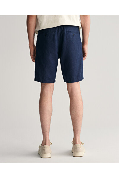 Gant Erkek Lacivert Relaxed Fit Keten Şort
