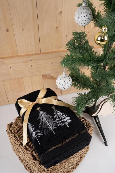 Baveno Baveno Home - Set prosoape cadou dublu din bumbac brodat 40x70 cm