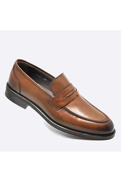 Fosco Genuine Leather Casual Men's Shoes Tan 9810