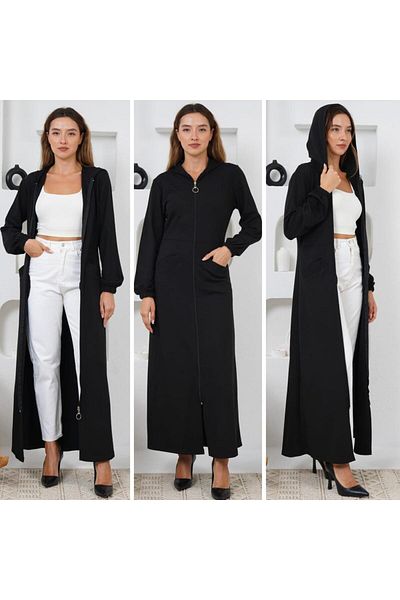 CİXAPLE Lycra Zippered Overcoat