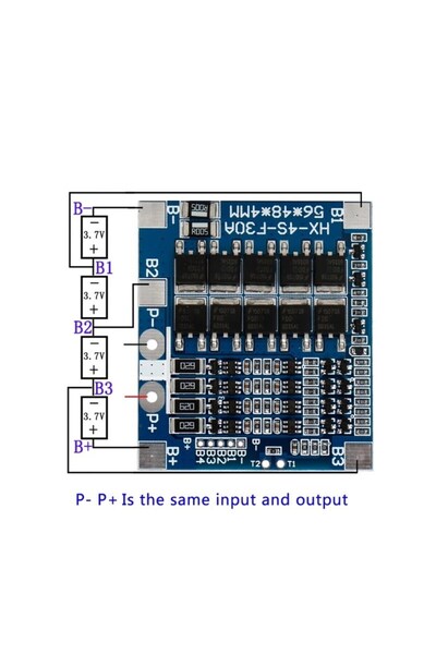 Micron 12.8v 4s 30a Kurulu 3.7v Bms Li-po Lityum 18650 Pil Şarj Koruma Modülü Balanslı