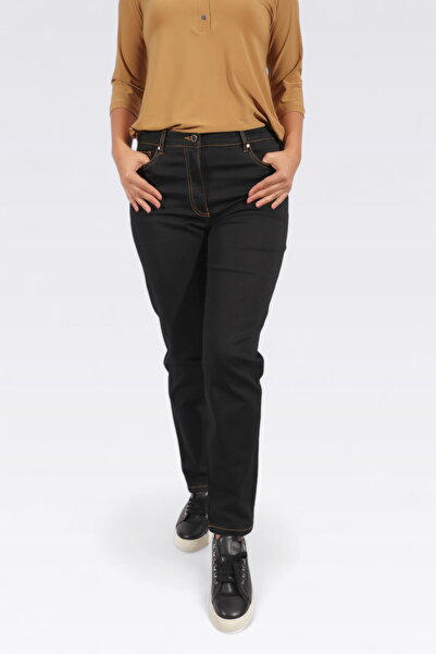 TOLGA SARAÇOĞLU 30232 SİYAH DAR PAÇA KOT PANTOLON