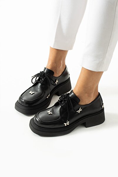 FOLLİNİ Pantofi de damă din piele naturală neagră