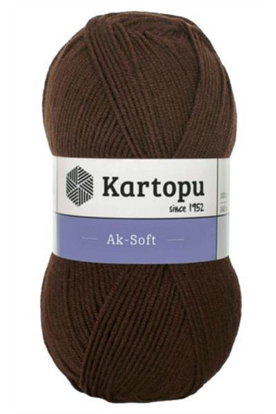 Kartopu Κωδικός χρώματος Aksoft Hand Knitting Yarn: Σκούρο καφέ K890
