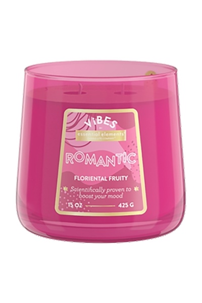 Candle-Lite شمعة في برطمان من مزيج شمع الصويا الطبيعي الفاكهي من Vibes 2-Wick...