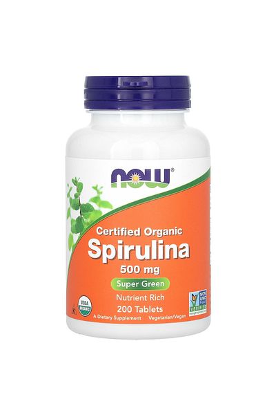 Now Organic Spirulina, 200 Tablets, 500 mg