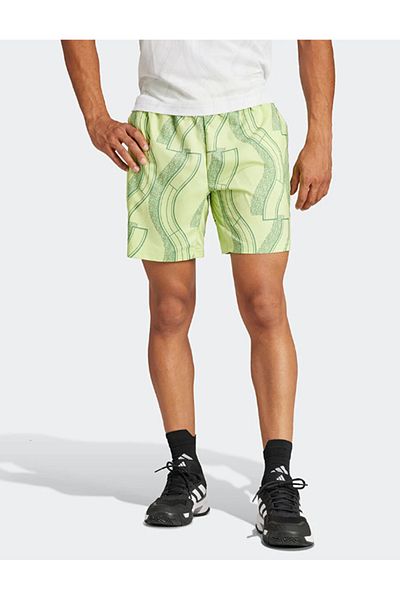 adidas Men's Club Graphic Tennis Short Pulse Lime και Preloved Green Sea Shorts Il7390