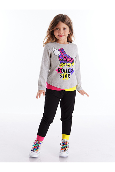 MSHB&G Set tricou și pantaloni Roller Star pentru fete Mărime: 9 ani