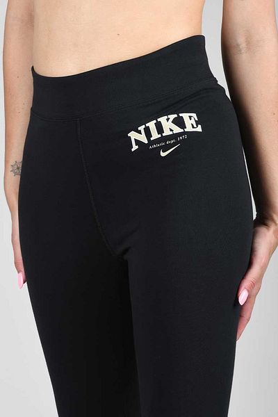Nike Varsity Women's Leggings High Rise High Waisted Cotton Women's Leggings Black