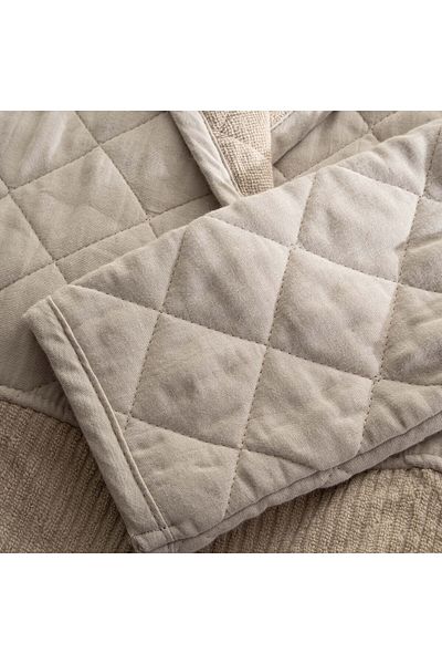 Ecocotton Γυναικείο μπουρνούζι Hüma Beige - 100% βαμβακερό καπιτονέ