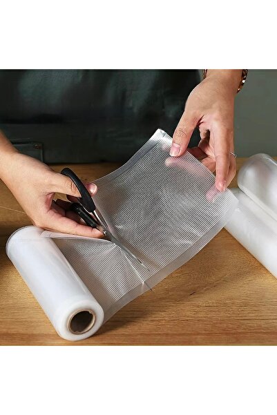 Packtech Tırtıklı Rulo Vakum Makinesi Poşeti- Torbası 25 Cm X 5 Metre