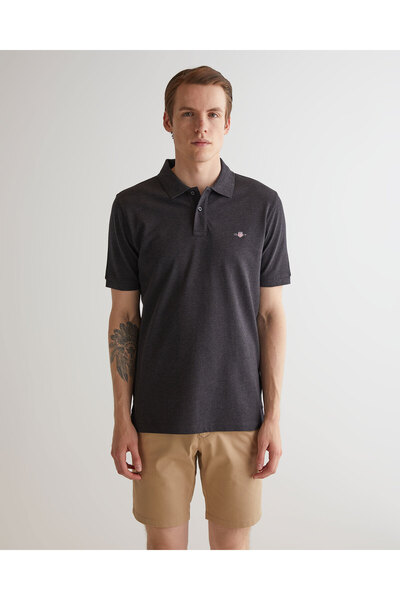 Gant Erkek Gri Regular Fit Polo
