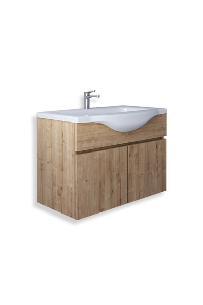 TETA HOME Kahire 65cm Safir Meşe Mdf Banyo Lavabolu Alt Dolap