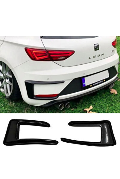 HasAkman Seat Leon Mk3 2017-2020 Orijinal Arka Tampon Venti Parlak Siyah Plastik