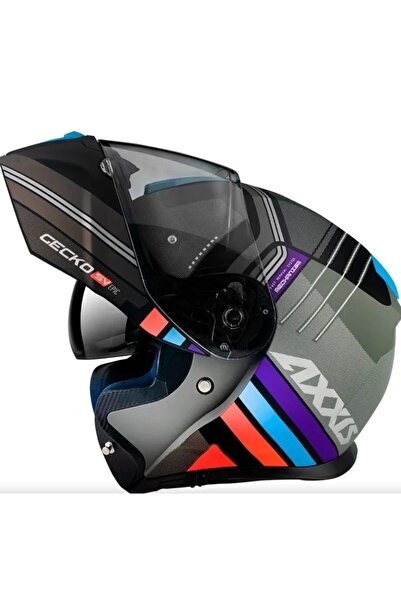 AXXIS GECKO SV EPIC B1 MATT SİYAH ÇENE AÇILIR KASK