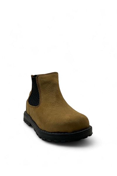 Tuğba Ortopedi 115 Orthopedic 100% Genuine Leather Unisex Baby Tan Nubuck Boots