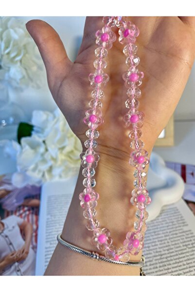 Zenan Design Pembe Papatya Detaylı Telefon Charmı