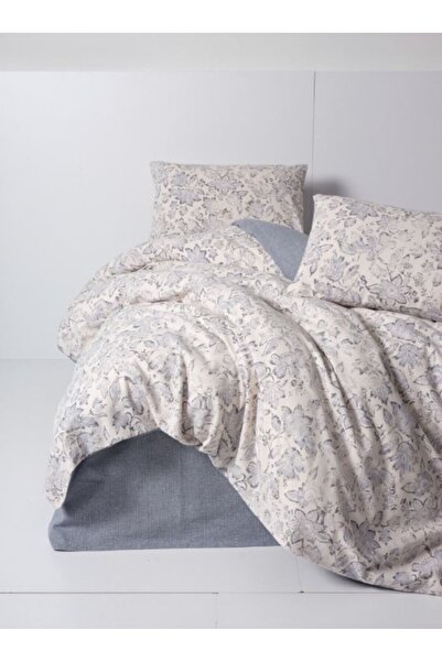 Cotton Box Double Flannel Duvet Cover Set - Ruby Anthracite