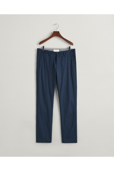 Gant Men's Navy Blue Slim Fit Trousers
