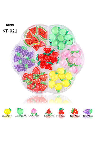 Venalisa Protez Tırnak Nail Art Süslemeleri Meyve Figürler Tırnak Charm KT-021