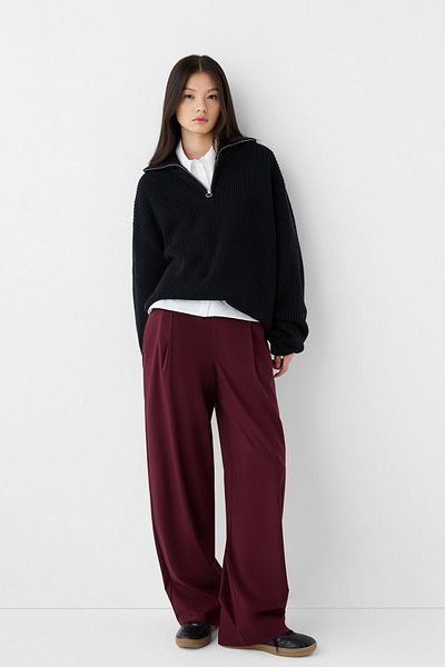 Bershka Low-rise baggy trousers