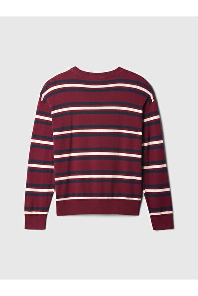 GAP Erkek Çocuk Bordo Desenli Intarsia Kazak