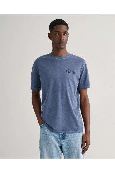 Gant Erkek Mavi Regular Fit T-Shirt