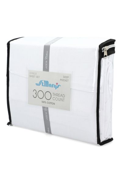 St. Mary'S 300TC Premium Quality Cotton Solid Dye Twin Bedding Set