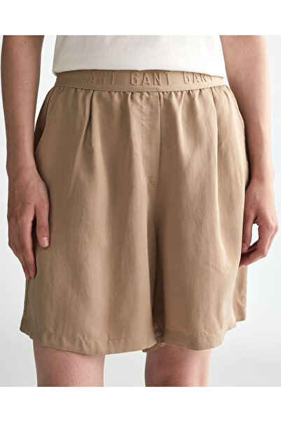 Gant Kadın Bej Regular Fit Logolu Şort