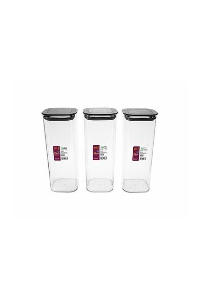 Dükkanönü 1.7 Lt. Vacuum 3-Piece Square Storage Set - Shopfront